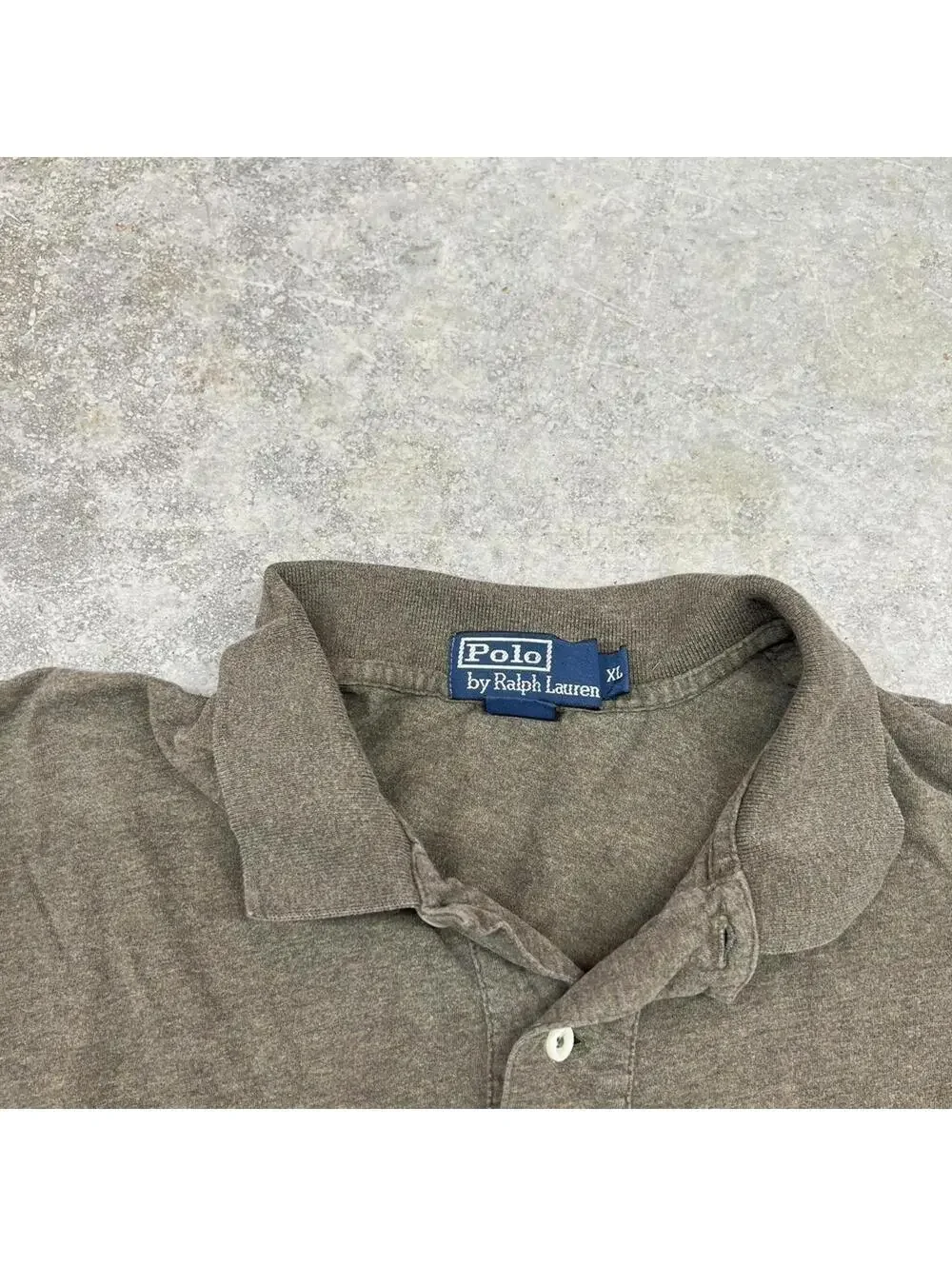 vintage polo ralph lauren olive green small logo rugby polo shirt size xl